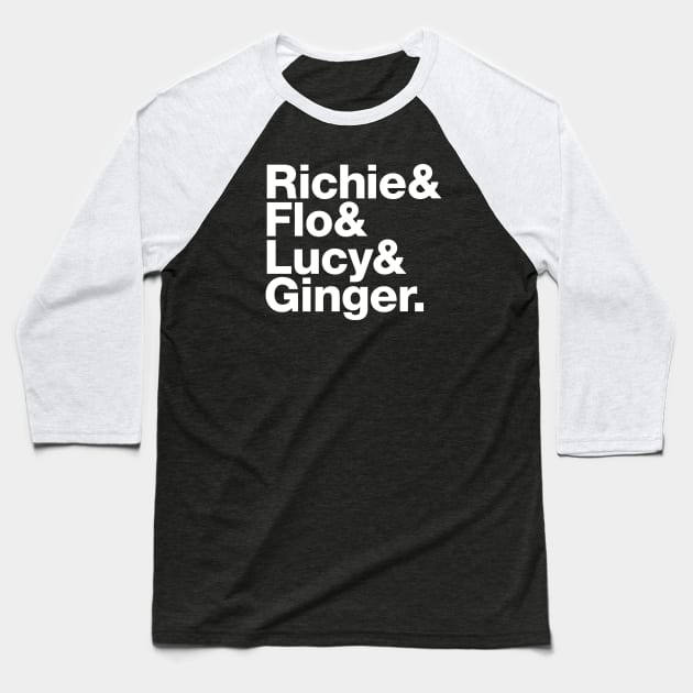 Classic Sitcom Redheads: Experimental Jetset Baseball T-Shirt by HustlerofCultures